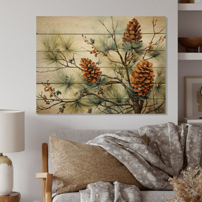 Pine Tree Pine Beauty II Print on Natural Wood