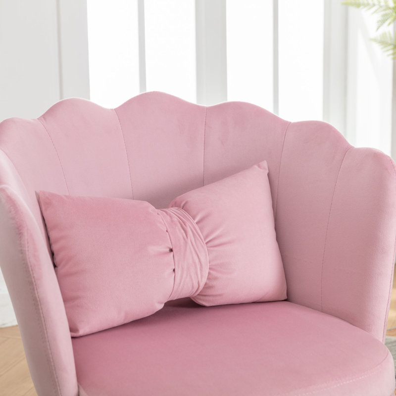 Tussey 48cm H Velvet Upholstered Armchair, Pink