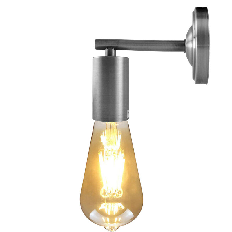 Auburta Armed Sconce, Satin Nickel