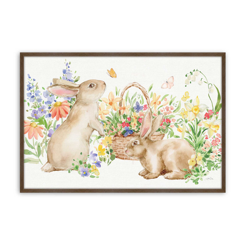 «Spring Celebration V» par Katrina Pete, reproduction d'art, H 12 po x l 18 po, Brun