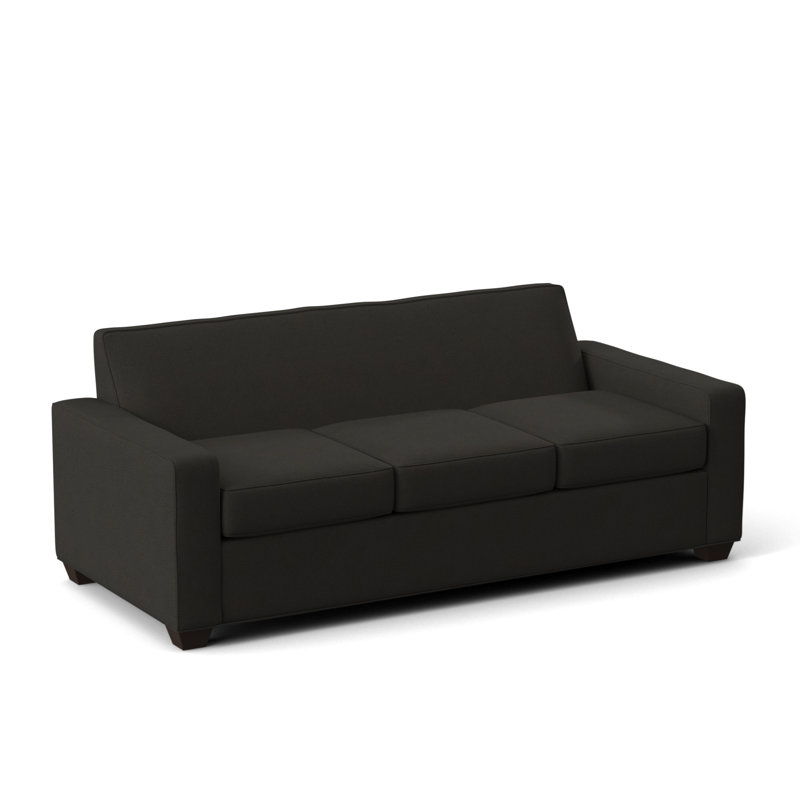 Avery 80" Square Arm Sofa with Reversible Cushions, Cafelle, Dillon Black