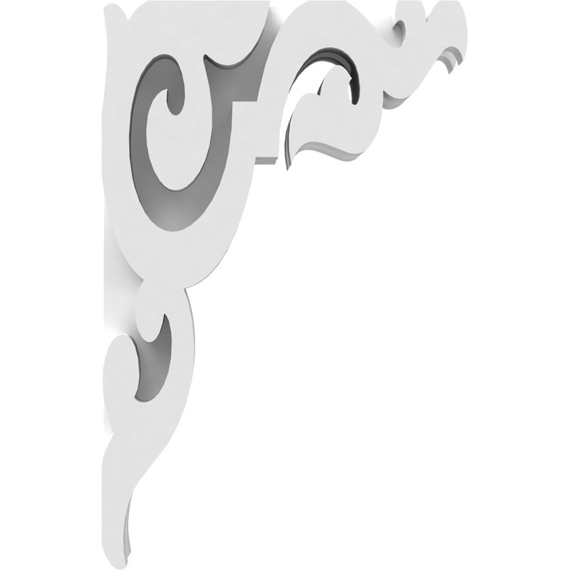 1 corbeau en PVC de qualité architecturale Rotherham de l 1 7/8 po x P 4 1/2 po x H 7 po, H 7 po x l 4,5 po x P 1,875 po