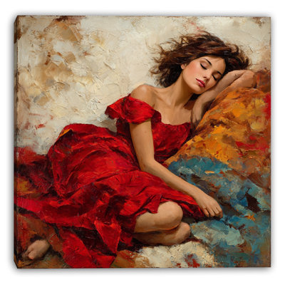Dreaming in Red Wrapped Canvas Wall Art