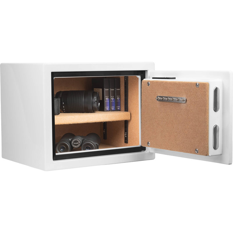 0.75 CUBIC FT BIOMETRIC FIREPROOF SAFE,WHITE