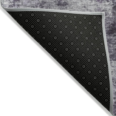 Machine Washable Indoor/Outdoor Xhevrie Purple Rug