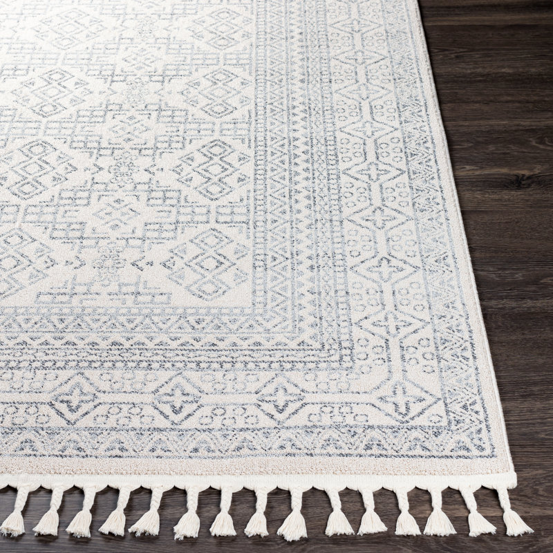 Tapis gris / ivoire Southwestern, Rectangle 2 pi x 3 pi
