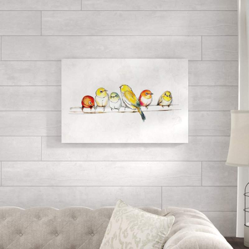 «Inspiration Birdies On Wire», reproduction sur toile, H 20 po x l 30 po