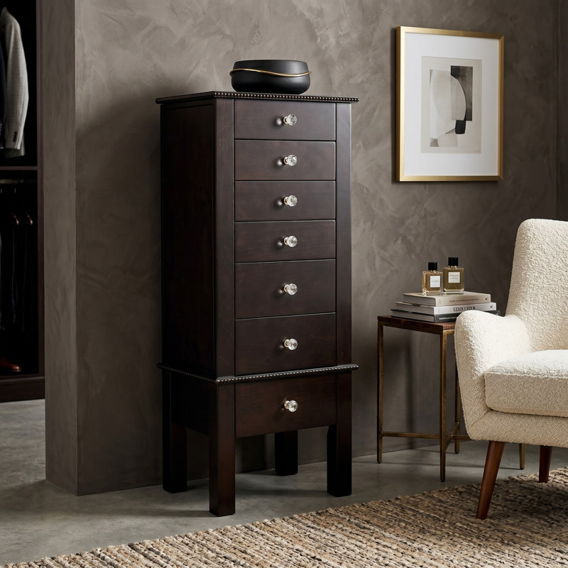 Armoire à bijoux autoportante Machele, Espresso