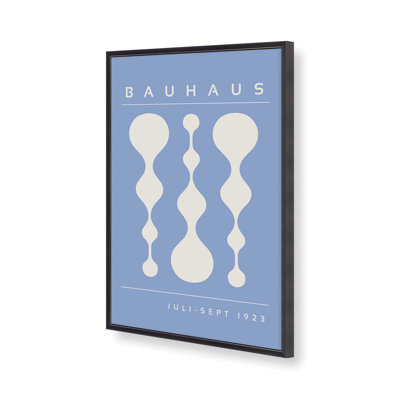Blue Retro Bauhaus II, impression dans un cadre