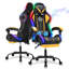 Fauteuil de jeu inclinable et ergonomique en cuir avec haut-parleurs intégrés et lumières DEL Hoffree-69741810