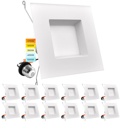 Éclairage de boîte encastré à DEL sélectionnable 5 "/ 6"