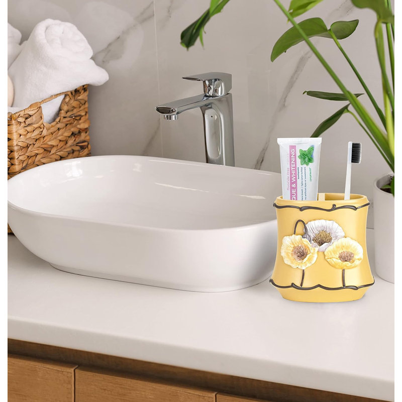 Ensemble d'accessoires de salle de bain 4 pièces Poppy Fields