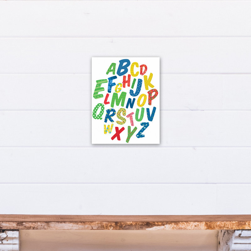 Art sur toile Bragg Rainbow Alphabet, H 14 po x l 11 po x P 1,25 po