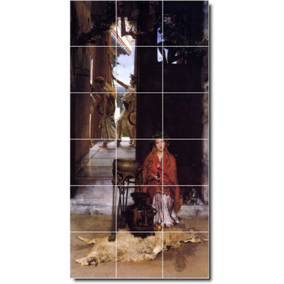 24" x 48" Ceramic Painting Decorative Mural Tile 8" x 8"