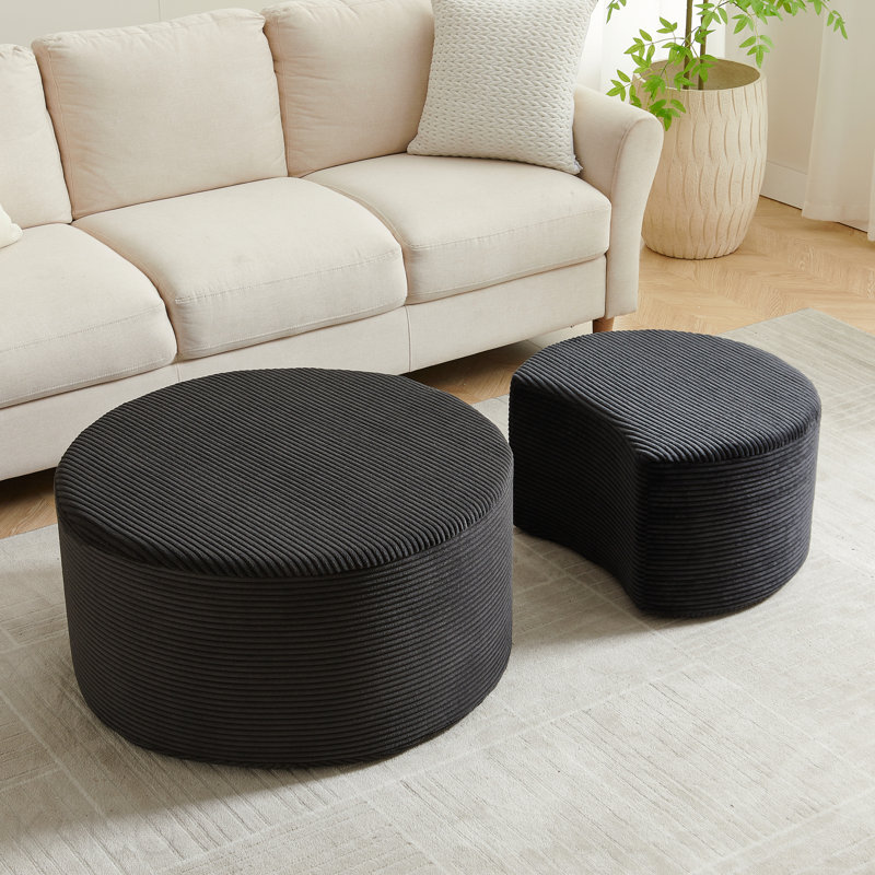 Ensemble de tables basses gigognes 2P, Black