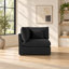 Chaise d'angle rembourrée en lin avec revêtement-413573545