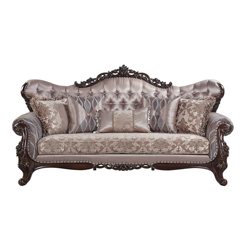 Transitional Style Sofa With Pillows