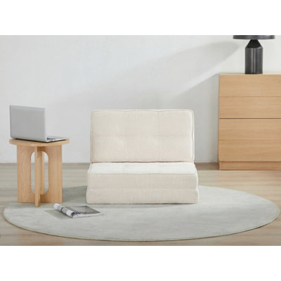 Cube Style Convertible Folding Sofa Bed, Multi-Position Adjustable Floor Sofa, High-Density Foam Sleeper Chair