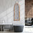 48"H Cathedral-Style Diamond Shaped Beveled Glass Window Panel