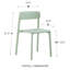 Chaise d'appoint de patio empilable Vowa-87470927
