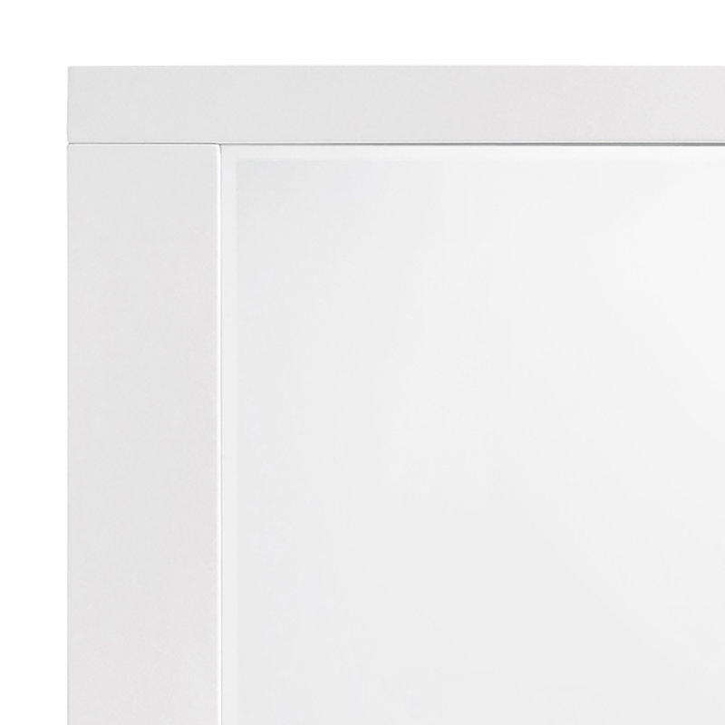 Miroir rectangulaire blanc brillant Vyara