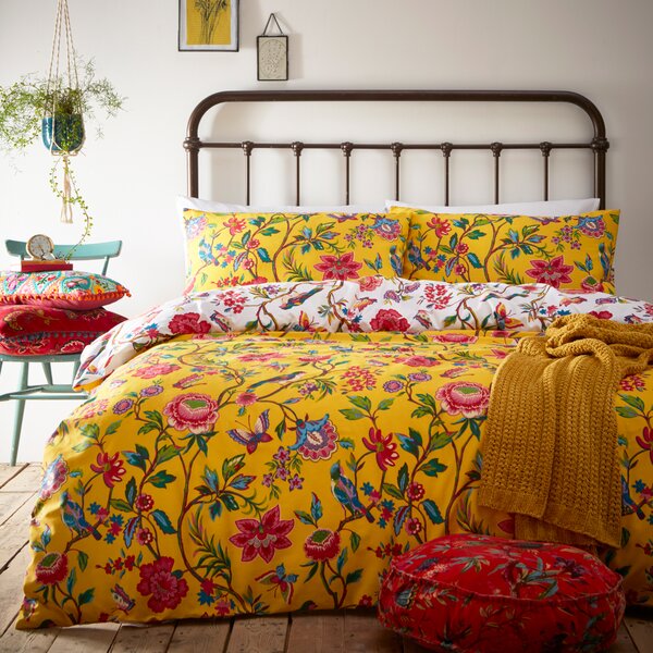 Rufus Cotton Blend Floral Duvet Cover Set with Pillowcases