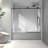 Frameless One Fixed And One Shifted Shower Door,70Mm 304 Stainless Steel Large Pulleys With Adjustable Soft Closing Function,With Nano Easy Cleaning,Stick Explosion-Proof Menbrance-115606832