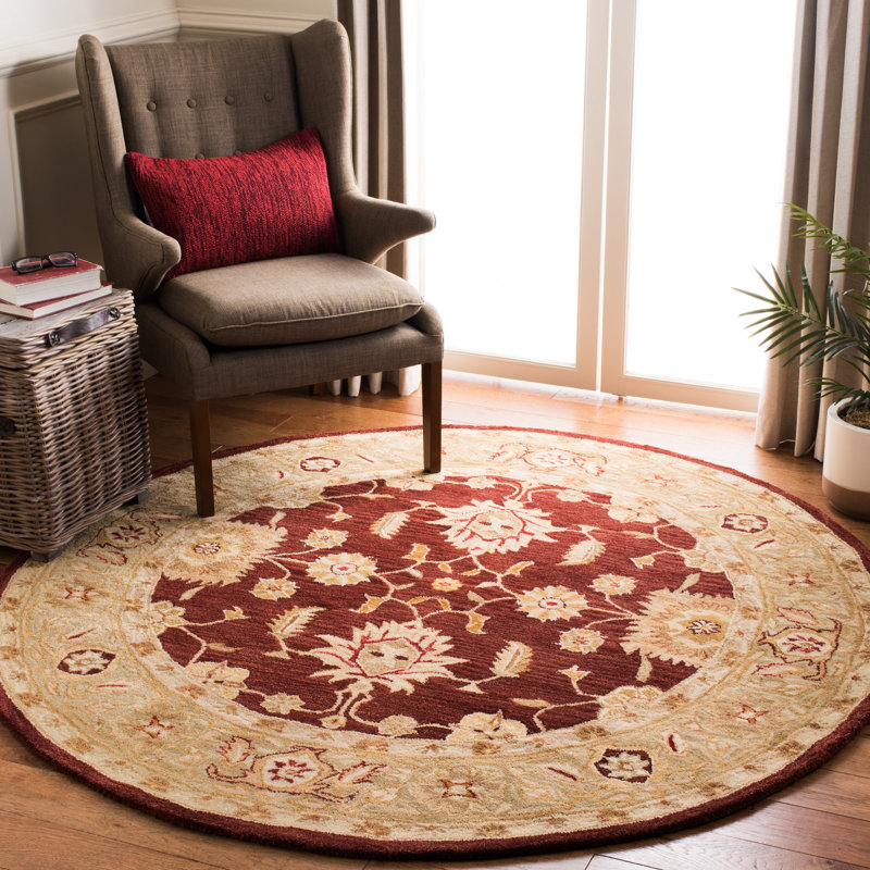 Tapis floral en laine touffeté à la main Tingley, Rond 8 pi
