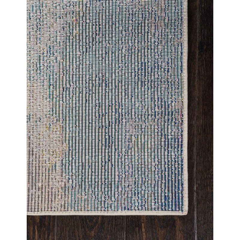 Keimar Washable Abstract Indoor Rug, Runner 2' x 8'