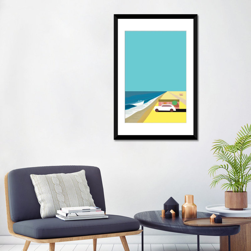 « mar de cortez », impression sur toile, H 24 po x l 16 po x P 1 po, Papier d'art encadré noir, Blanc