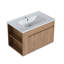 Meuble-lavabo de salle de bain avec lavabo en céramique et tablette ajustable-106912730