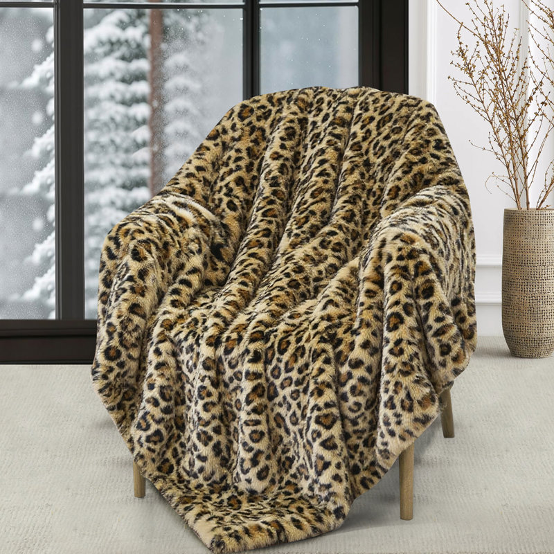 Luxury Faux Fur Throw Blanket 50x70