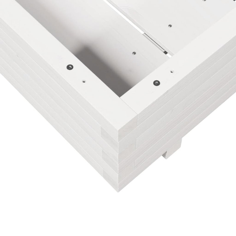 Bhavika Planter Box, White , 10.43" H x 27.56" W x 27.56" D