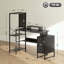 Bureau de jeu avec rangement, table d'ordinateur avec prises de courant et lumières DEL, pour la maison et le bureau-920782178