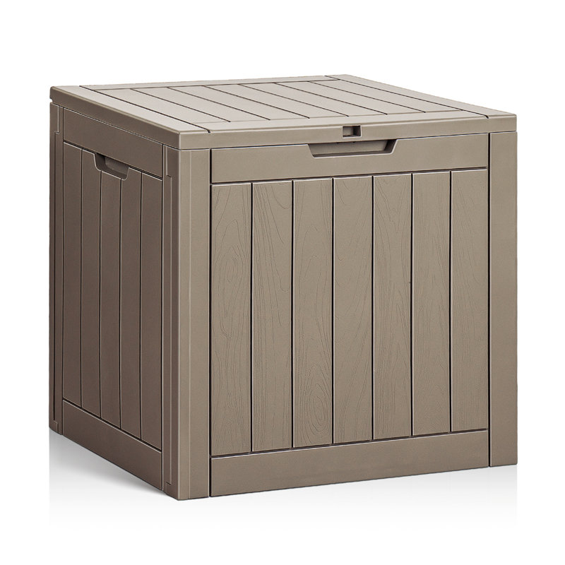 Homall 22.05 " W 31 Gallons Water Resistant Lockable Deck Box in Gray