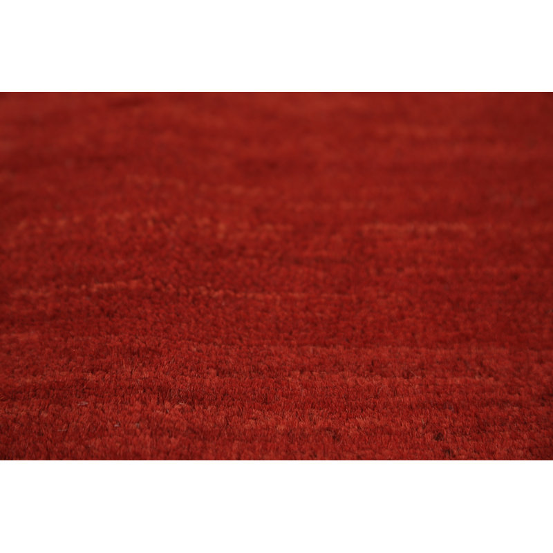 Tapis rouge moderne Gabbeh 7 x 9
