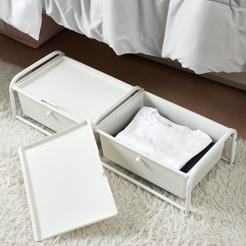 Commode de rangement 2 tiroirs Suprima, Blanc