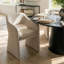 Ensemble de table de salle à manger pour 6 personnes avec table ronde et 6 chaises rembourrées en tissu-12388873-12388886