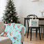 Ensemble de 2 pièces de Noël loutre de Noël douillette: couverture en flanelle 30 po x 40 po + fourre-tout en toile 15,75 po x 13,78 po - Ensemble de décoration festive pour animaux de compagnie