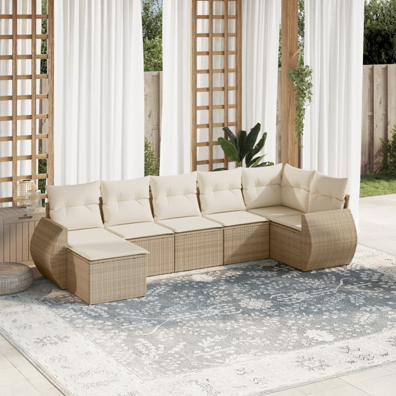 Ensemble de canapé de patio Vidaxl beige
