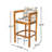 Abaco Outdoor Barstool, Teak Finish Wood With Beige Cushion, Set Of 2
