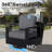 8-Person Outdoor Rattan Patio Set With Fir Pit, Gas Cylinder Rack, sofas, Swivel Chairs & Gray Cushions-1775823275