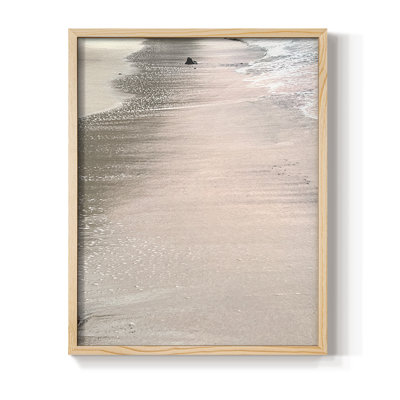 Soft Pink Sands Framed Print - Solid Wood