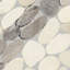 Daltile Pebble Oasis Natural Stone Striped Pebble Mosaic 11" x 11" in Tumbled Seashell (11 PC per Carton) (10.78 SQFT per Carton)