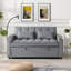Coussin de futon moderne avec causeuse en velours avec lit escamotable, petit canapé-causeuse avec dossier inclinable réglable, coussins décoratifs, poches-823022558-823022556