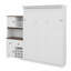 Lit escamotable avec armoire de rangement, support à vin, porte-verre, tiroirs et bande à DEL multicolore-442067996