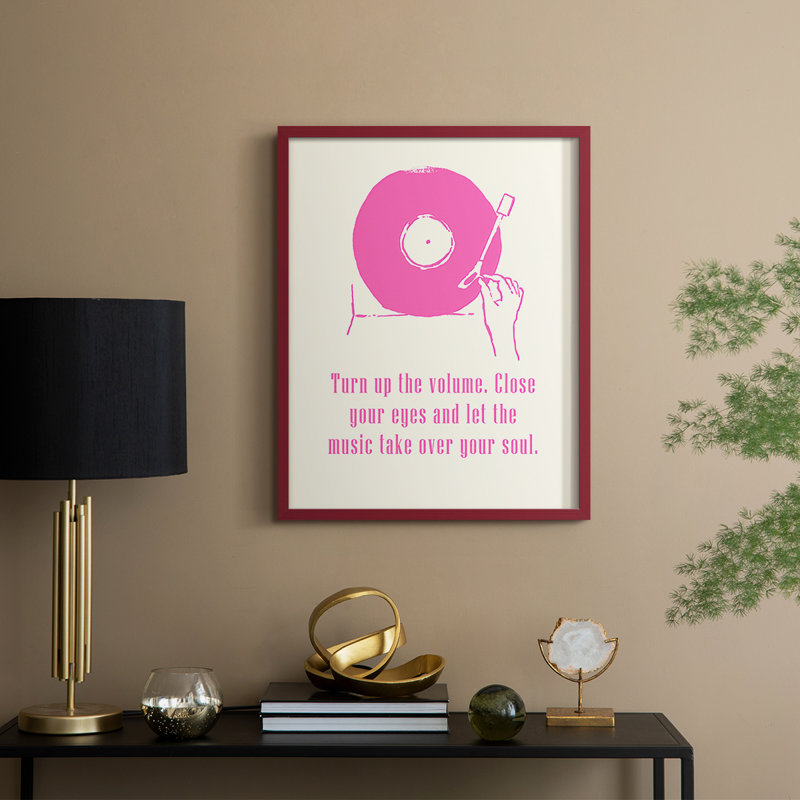 «Sweet Melody III», reproduction encadrée - bois massif, H 11 po x l 9 po, Rouge