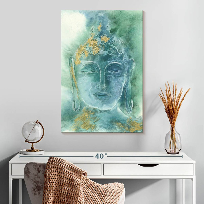 Bouddha doré Leisha I, H 30 po x l 20 po
