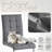 Square Pedestal Dining Set With 4 Luxury Faux Leather Dining Chairs-112246292-112246293