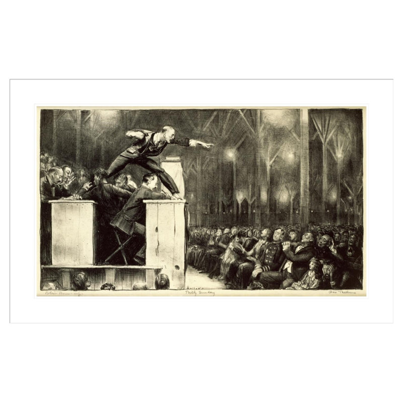 Billy Sunday by George Wesley Bellows -Framed Giclee Print, 31.49" H x 41.5" W